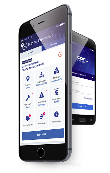 Application mobille CARL XPRESS : Comptes-rendus d’interventions express.
